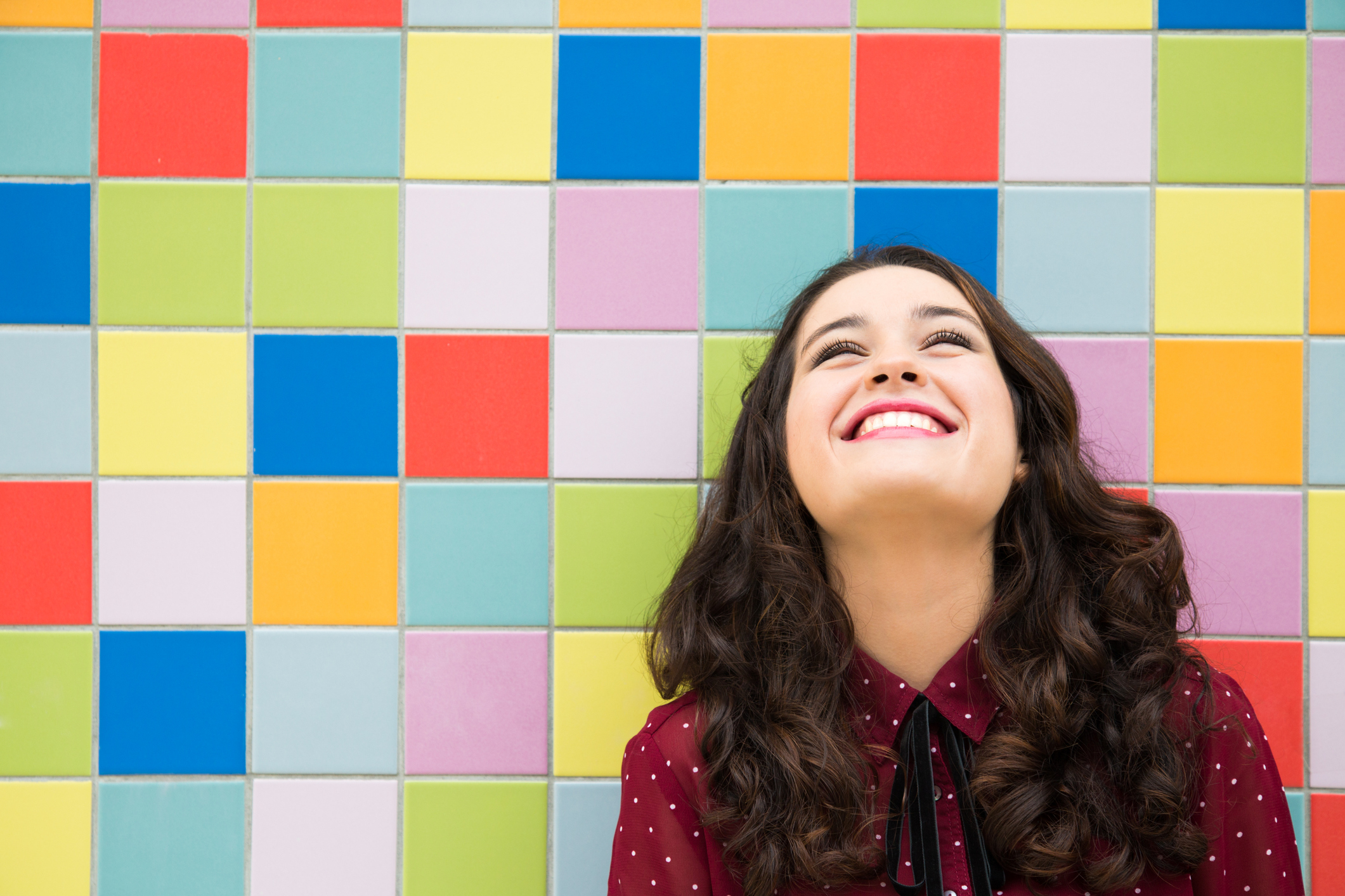 Optimistic and cheerful girl